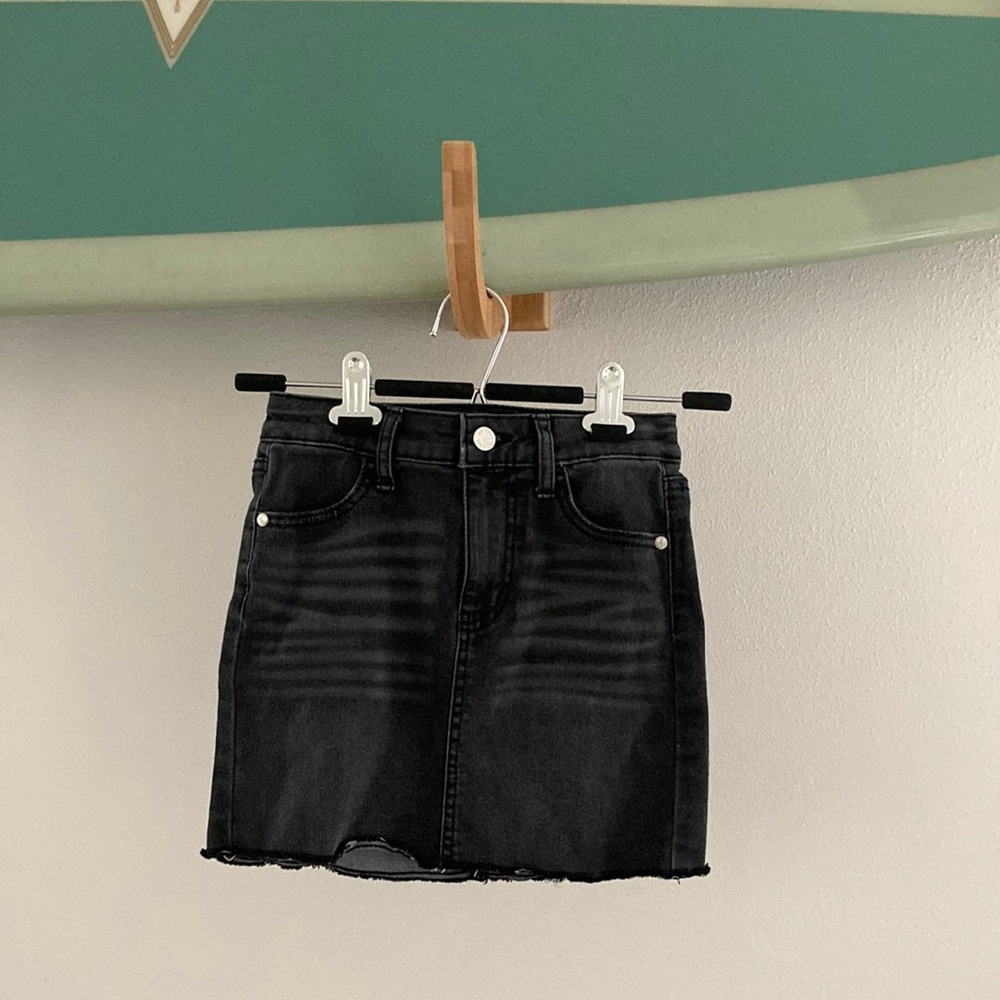Girl’s Stretch Denim Jean Skirt - Black